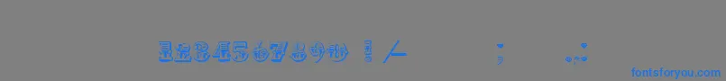 フォントInvest – 灰色の背景に青い文字