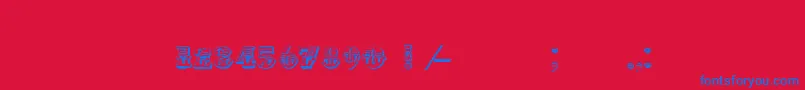 Invest Font – Blue Fonts on Red Background