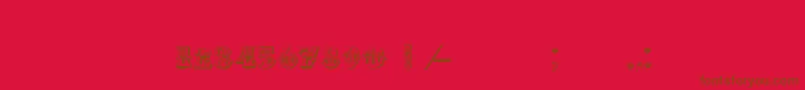フォントInvest – 赤い背景に茶色の文字