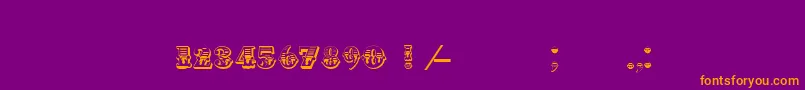 Invest Font – Orange Fonts on Purple Background