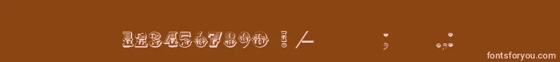 フォントInvest – 茶色の背景にピンクのフォント