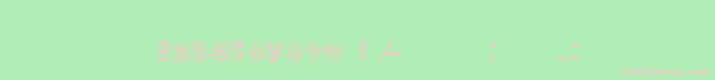 フォントInvest – 緑の背景にピンクのフォント