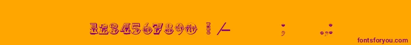 フォントInvest – オレンジの背景に紫のフォント