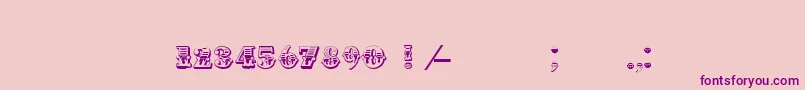 フォントInvest – ピンクの背景に紫のフォント