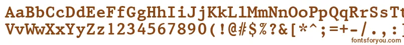 Шрифт Prestige12PitchBoldBt – коричневые шрифты на белом фоне
