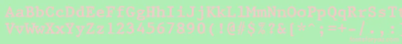 Prestige12PitchBoldBt Font – Pink Fonts on Green Background