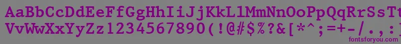 Шрифт Prestige12PitchBoldBt – фиолетовые шрифты на сером фоне