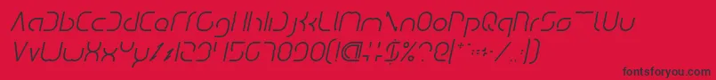 DismechaItalic Font – Black Fonts on Red Background