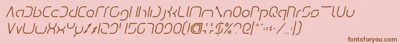 DismechaItalic Font – Brown Fonts on Pink Background
