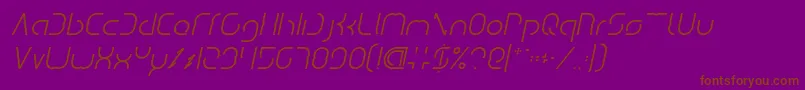 DismechaItalic Font – Brown Fonts on Purple Background