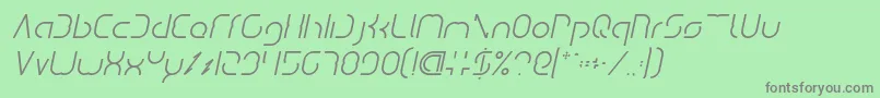 DismechaItalic Font – Gray Fonts on Green Background