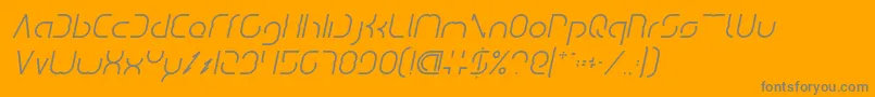 DismechaItalic Font – Gray Fonts on Orange Background