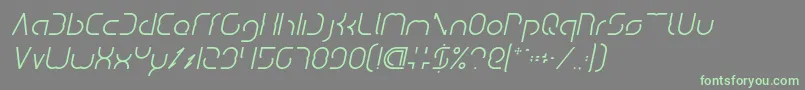 DismechaItalic Font – Green Fonts on Gray Background