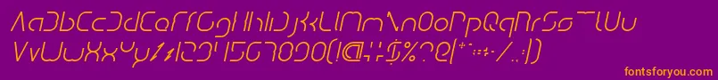 fuente DismechaItalic – Fuentes Naranjas Sobre Fondo Morado