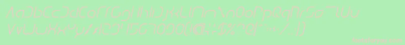 DismechaItalic Font – Pink Fonts on Green Background