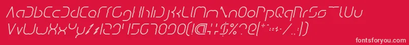 DismechaItalic Font – Pink Fonts on Red Background