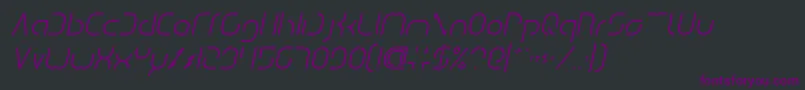 DismechaItalic Font – Purple Fonts on Black Background