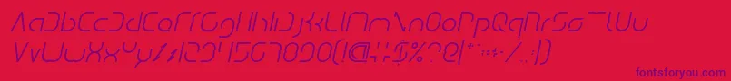 DismechaItalic Font – Purple Fonts on Red Background