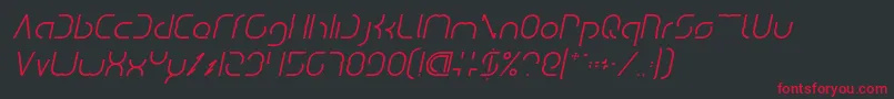 DismechaItalic Font – Red Fonts on Black Background