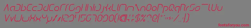 DismechaItalic Font – Red Fonts on Gray Background