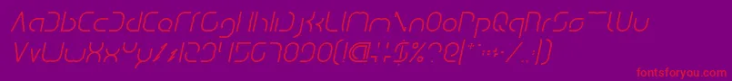 DismechaItalic Font – Red Fonts on Purple Background