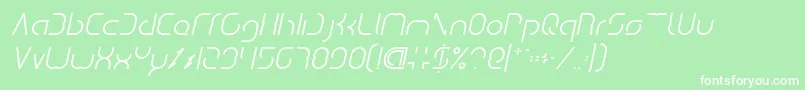 DismechaItalic Font – White Fonts on Green Background