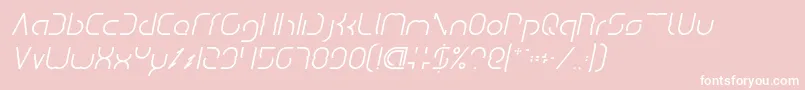 DismechaItalic Font – White Fonts on Pink Background