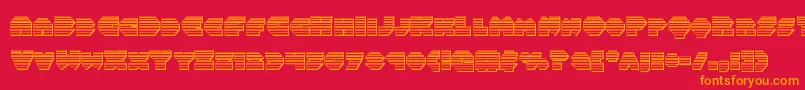 Balastaragchrome Font – Orange Fonts on Red Background