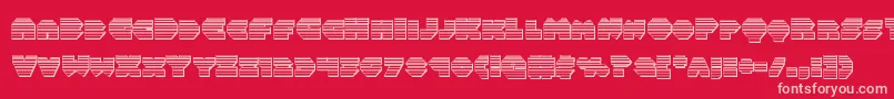 Balastaragchrome Font – Pink Fonts on Red Background