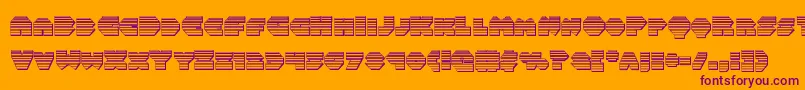 Fonte Balastaragchrome – fontes roxas em um fundo laranja