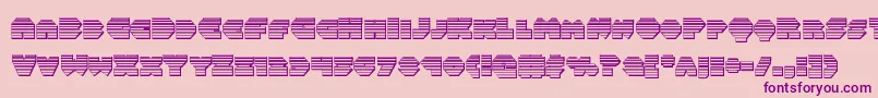 フォントBalastaragchrome – ピンクの背景に紫のフォント