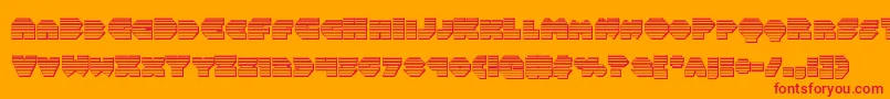 Fonte Balastaragchrome – fontes vermelhas em um fundo laranja