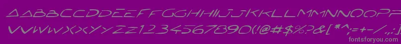 JettaTechItalic Font – Gray Fonts on Purple Background