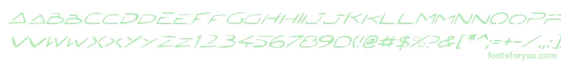 JettaTechItalic-Schriftart – Grüne Schriften