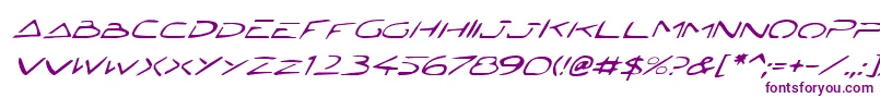 JettaTechItalic Font – Purple Fonts on White Background