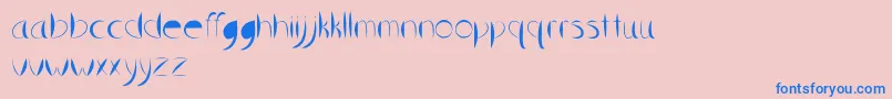 Sliceanddice-Schriftart – Blaue Schriften auf rosa Hintergrund