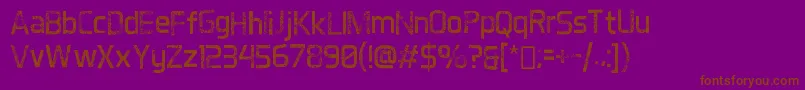DestroyedAero Font – Brown Fonts on Purple Background