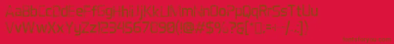 DestroyedAero Font – Brown Fonts on Red Background