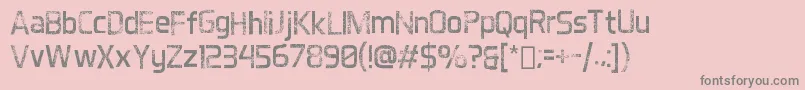 DestroyedAero Font – Gray Fonts on Pink Background