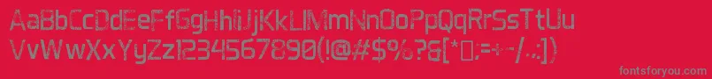DestroyedAero Font – Gray Fonts on Red Background