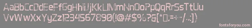 DestroyedAero Font – Pink Fonts on Gray Background