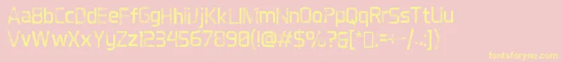 DestroyedAero Font – Yellow Fonts on Pink Background