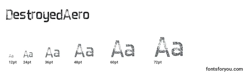 Größen der Schriftart DestroyedAero