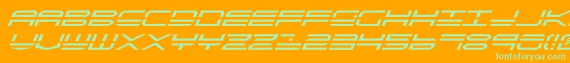Шрифт Qstrike2i – зелёные шрифты на оранжевом фоне