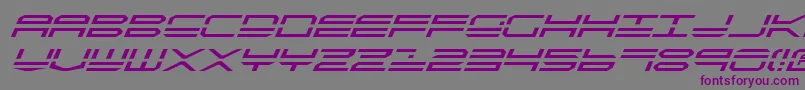 Qstrike2i Font – Purple Fonts on Gray Background