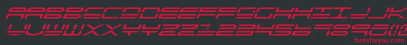 Qstrike2i Font – Red Fonts on Black Background