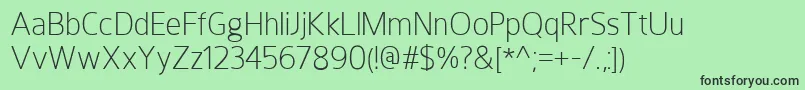 HoxtonLight Font – Black Fonts on Green Background