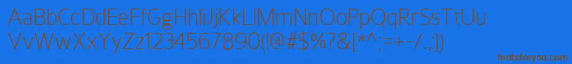 HoxtonLight Font – Brown Fonts on Blue Background