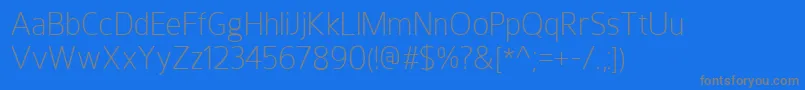HoxtonLight Font – Gray Fonts on Blue Background