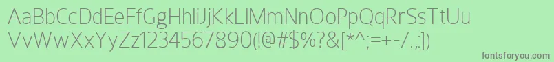 HoxtonLight Font – Gray Fonts on Green Background